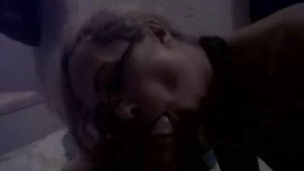 Just my blonde bitch giving me blowjob while I film her on my phone