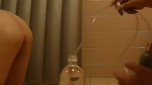 We make each other cum using our double ended dildo