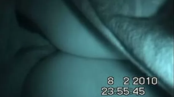 Nice view of wife's delicious creamy pussy on night cam video
