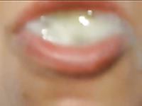 Filling mouth of my graceful wife with my tasty sticky semen