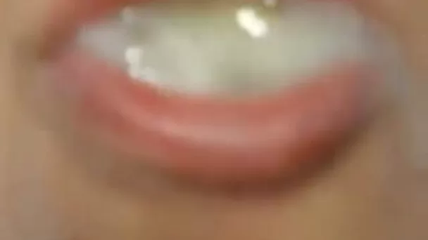 Filling mouth of my graceful wife with my tasty sticky semen