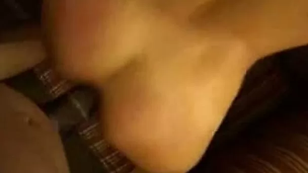 My white and busty blonde wife got her bum hole on the armchair