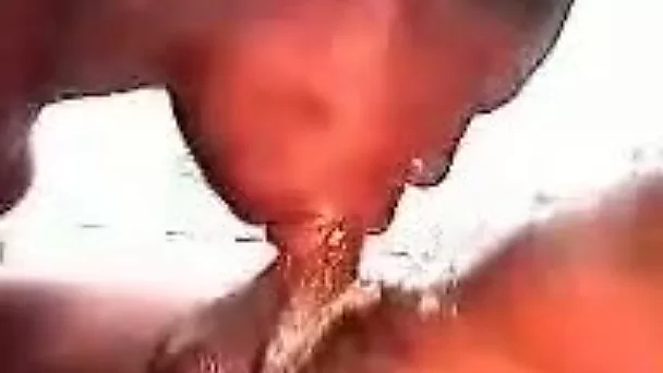 Ebony hoe deepthroats my BBC and pukes all over me