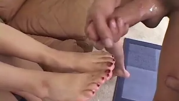 Amateur blonde milf on the couch is ready to suck a dick