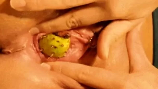 You love fruits?Her pussy does, and it is cool