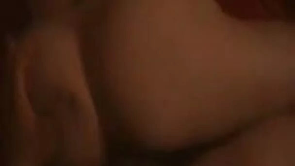 Amateur brunette gets fucked in her ass from behind in her bedroom