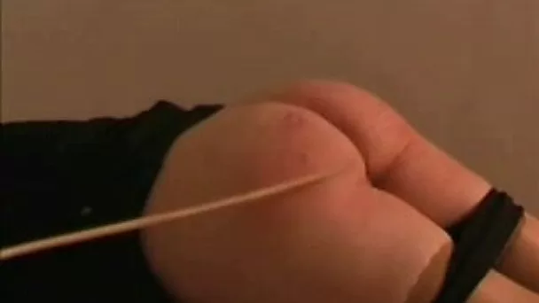 Properly caning big fat ass of my submissive wifey