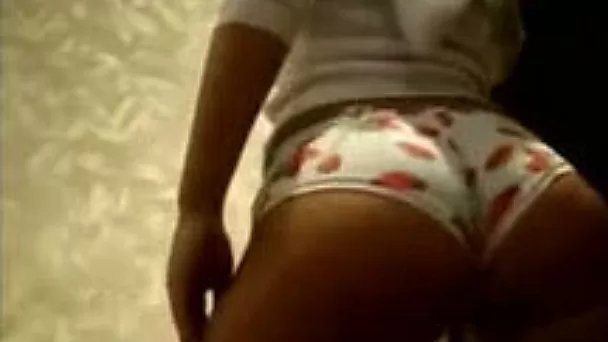 Juicy girlfriend of mine shakes her big white ass in panties