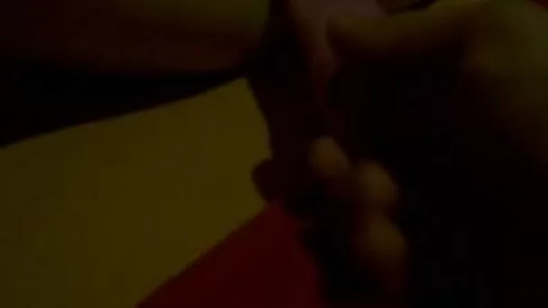 Pleasing myself in the dark with a vibrator on the home video