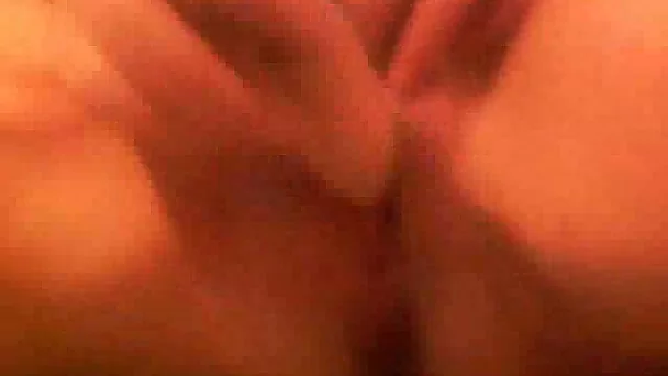 Ex girlfriend pets her muff with vibrator for me