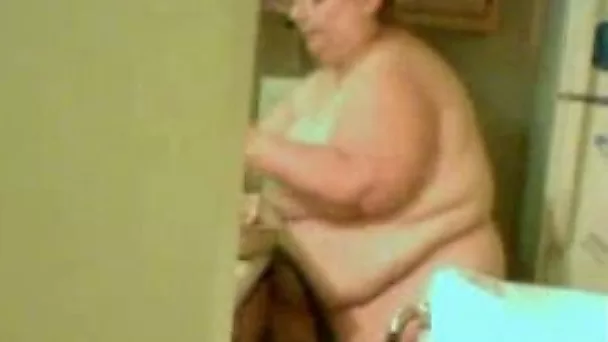 Enormous and fat mature wifey in the house all naked
