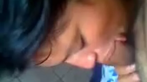 Dark-haired bitch sucks my cock and doesn't want to stop