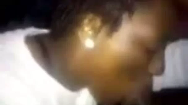 Short-haired black chick enjoys sucking my BBC in homemade video