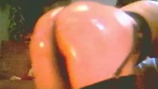 That adorable brunette girl shows me her oiled up ass