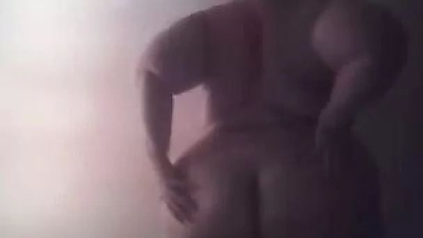 Amateur BBW blonde lady on webcam finally undresses