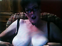 I love licking my big natural tits in front of my webcam