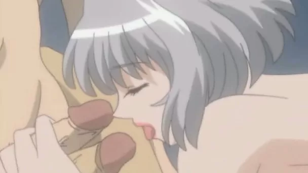 Big boobed hentai coed gets licked and fucked her hairy wet pussy