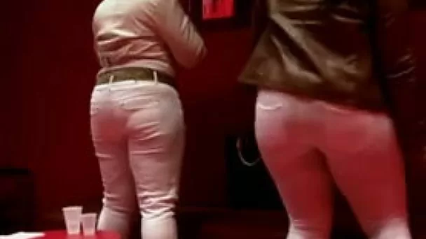 Bootyful nymphos shows off their well-shaped bums