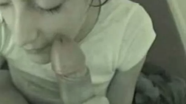 Whorish 19 years old daughter of my neighbor sucks my long cock