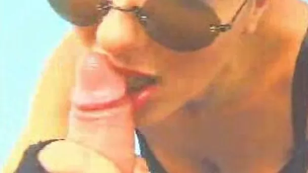 Hot brunette girlfriend dresses as Lara Croft and gives blowjob