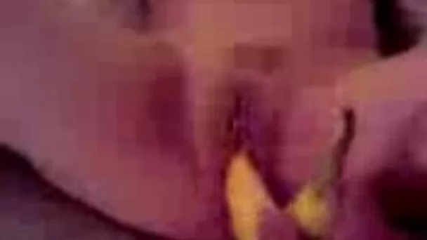 All aroused brunette wife blows me while I fuck her with banana