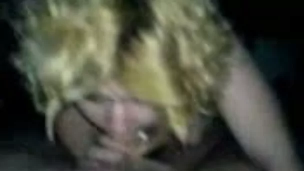 Shiny curly haired blonde Scottish college whore sucks my cock