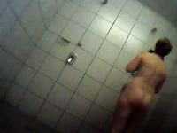Mature ginger coworker slut takes shower on hidden cam