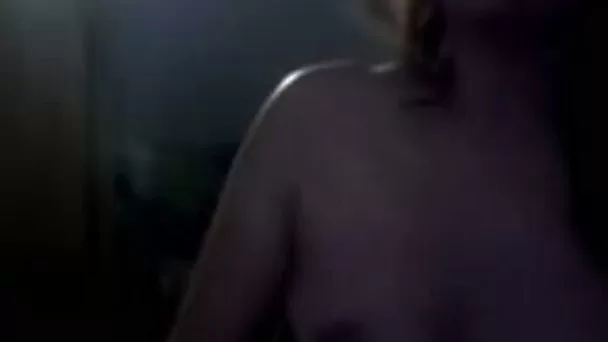 Nasty white babe shows off her sexy and yummy looking tits on camera