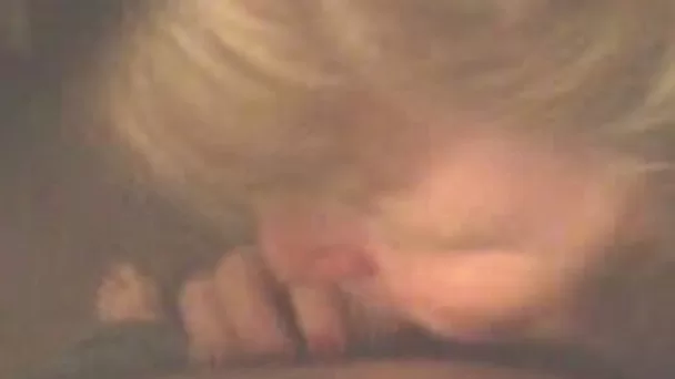 Another hot slutty blonde sucking my cock in a hotel room