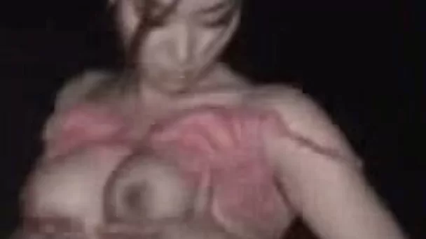 Sexy and playful Chinese hottie puts on a great striptease show