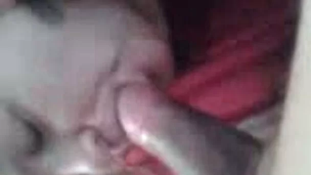 Hungry and horny white chick tasting my big black shaft
