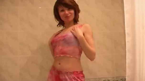 Piss fetish solo clip with amateur girl getting naughty in the bathroom