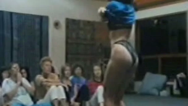 This gorgeous woman is damn proud of her well-shaped ass