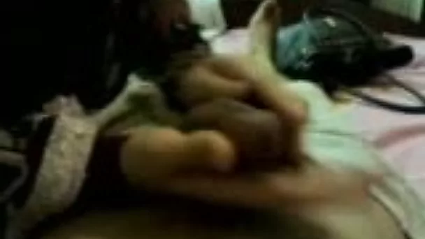 Shy and cute Indian girlfriend is playing with my soft dick