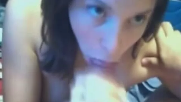 Beautiful college girl enjoys sucking my dick in POV tape