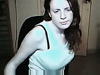 Big tittied pale skin webcam teen fondles her huge hooters for me