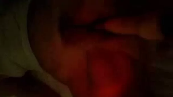 My brunette vixen lies in bed as I fuck her hairy cooch with vibrator