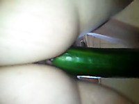 A cucumber can always replace a dildo for my amateur GF