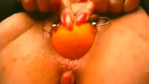 Freaky and insane busty cougar wife inserts veggies in her pussy