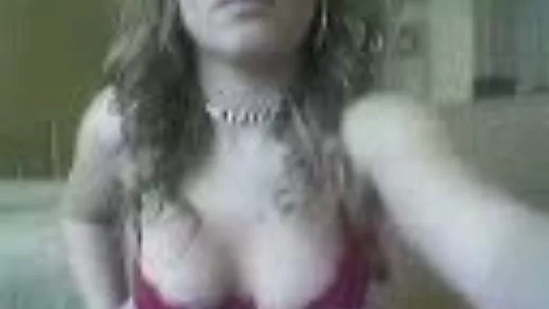 Pale skin blonde milf shows her gorgeous body on webcam
