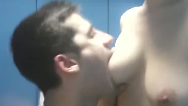 Cute chick gives a titjob and enjoys it deep and hard from behind