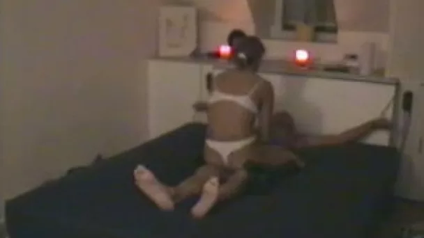 My GF beats my ass with a stick and rides my cock afterwards