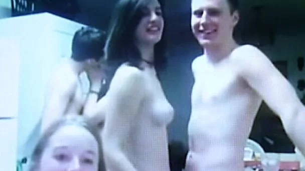 Webcam group sex with cock hungry teen slut in the dorm