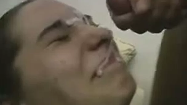 Two babes got a huge cum shot in their faces after intense blowjob they gave