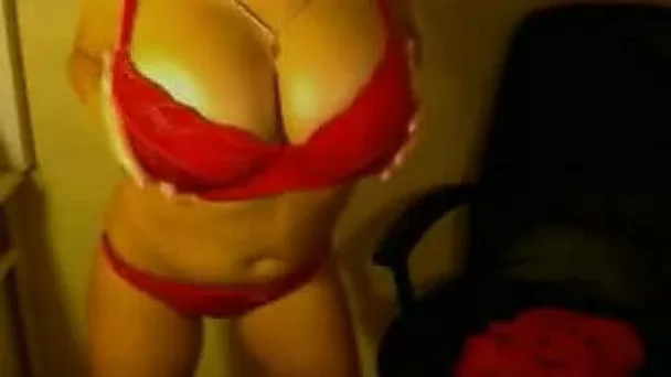 My red-haired girlfriend with big boobs loves masturbating on webcam