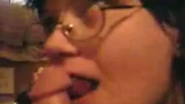 My four eyed girlfriend knows how to give a great head