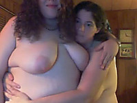 BBW white lesbian ladies on webcam cuddling and making out