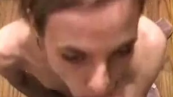 Sensual blowjob from an inexperienced college girl