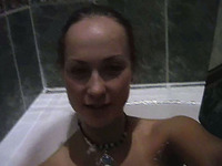 Horny boyfriend films his delectable Russian girl in the bathtub