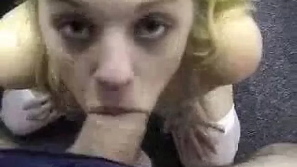 Amateur blonde babe sucks my prick and welcomes it in her ass